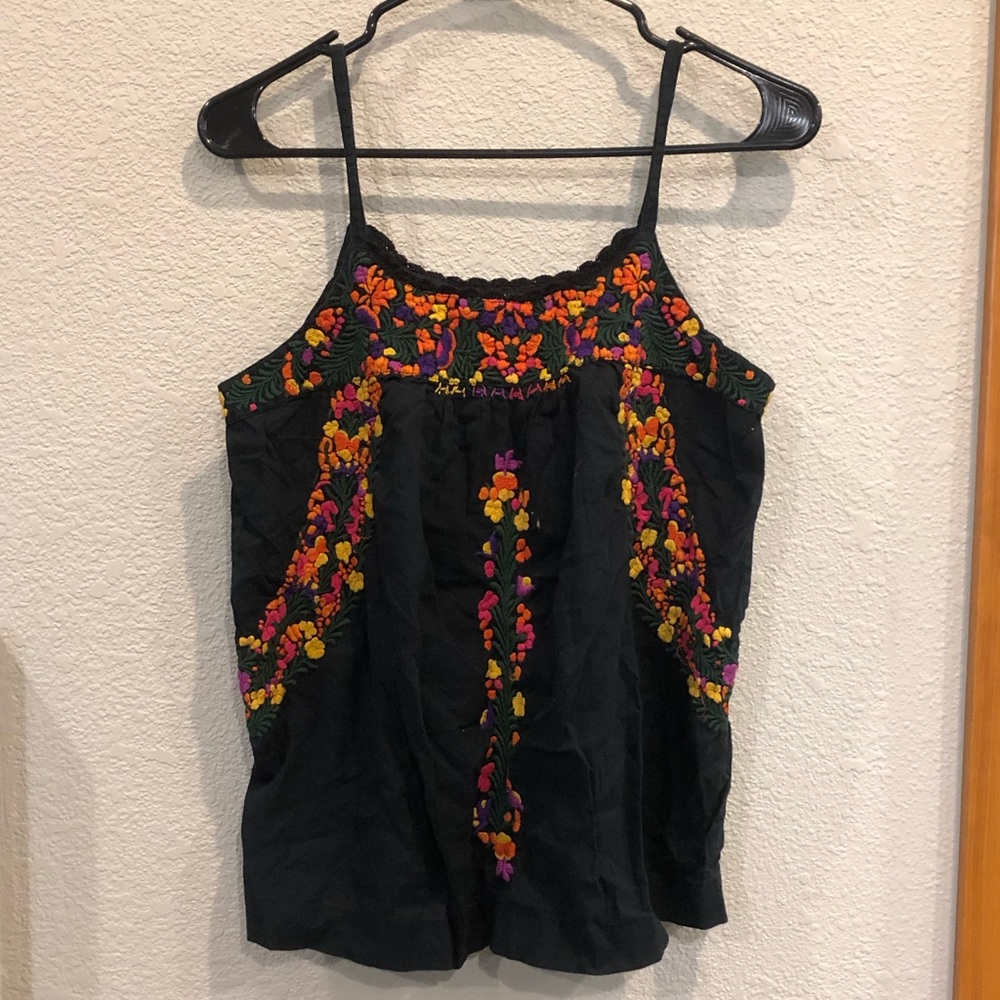 Lucky Brand Embroidered Tank Blouse